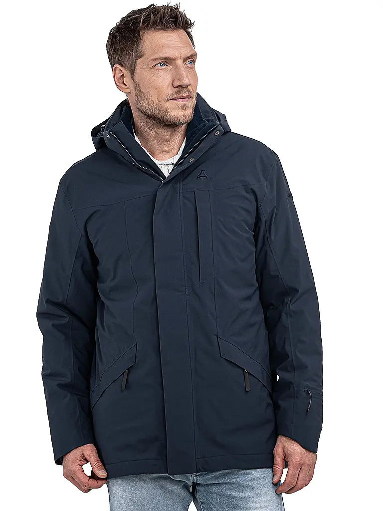 SCHÖFFEL | Parka de invierno para hombre Style Borkol 3 en 1 con capucha | Azul oscuro