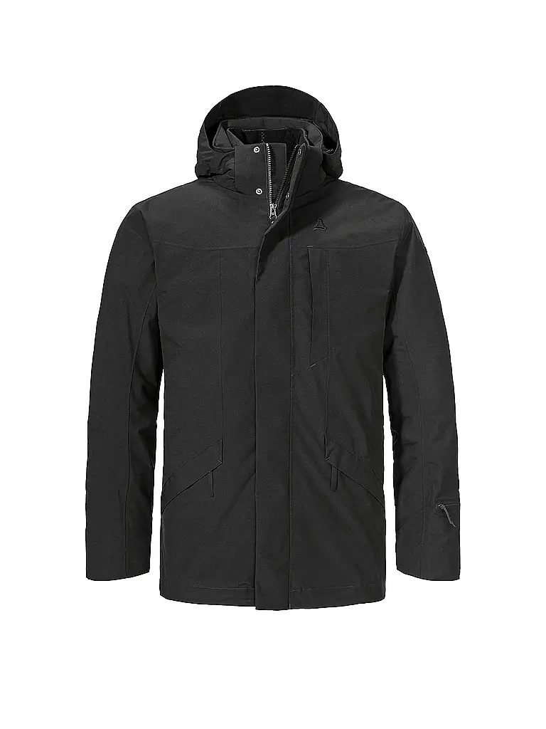 SCHÖFFEL | Parka de invierno para hombre Style Borkol 3in1 Hoodie | Negro