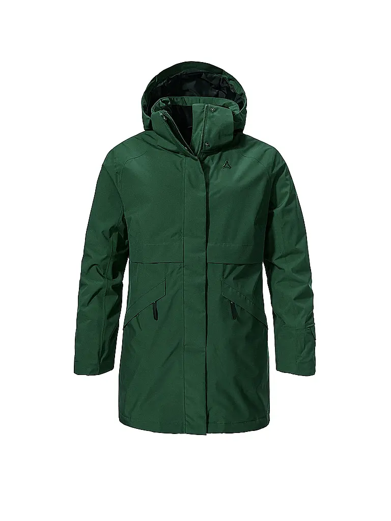 SCHÖFFEL | Parka de invierno para mujer Malkay con capucha | Verde oscuro