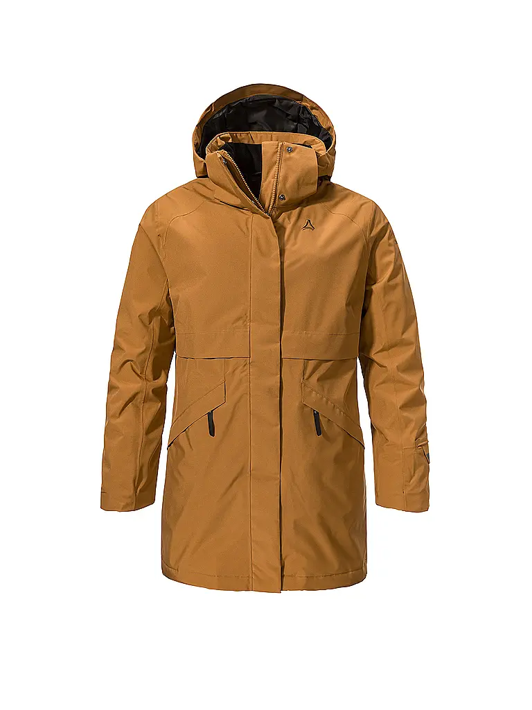SCHÖFFEL | Parka de invierno para mujer Malkay con capucha | Mostaza