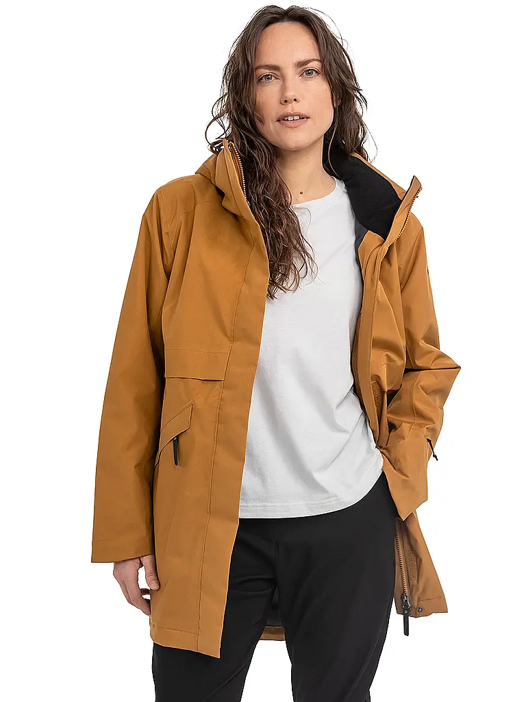 SCHÖFFEL | Parka de invierno para mujer Malkay con capucha | Mostaza