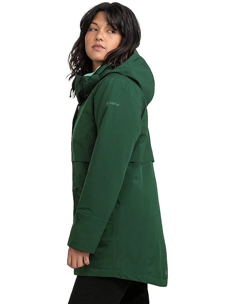 SCHÖFFEL | Parka de invierno para mujer Malkay con capucha | Verde oscuro