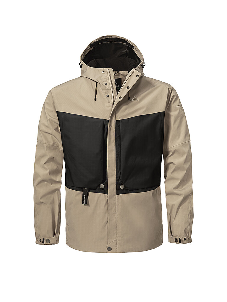 Chaqueta de senderismo para hombre Style Maghera 2L con capucha beige 52
