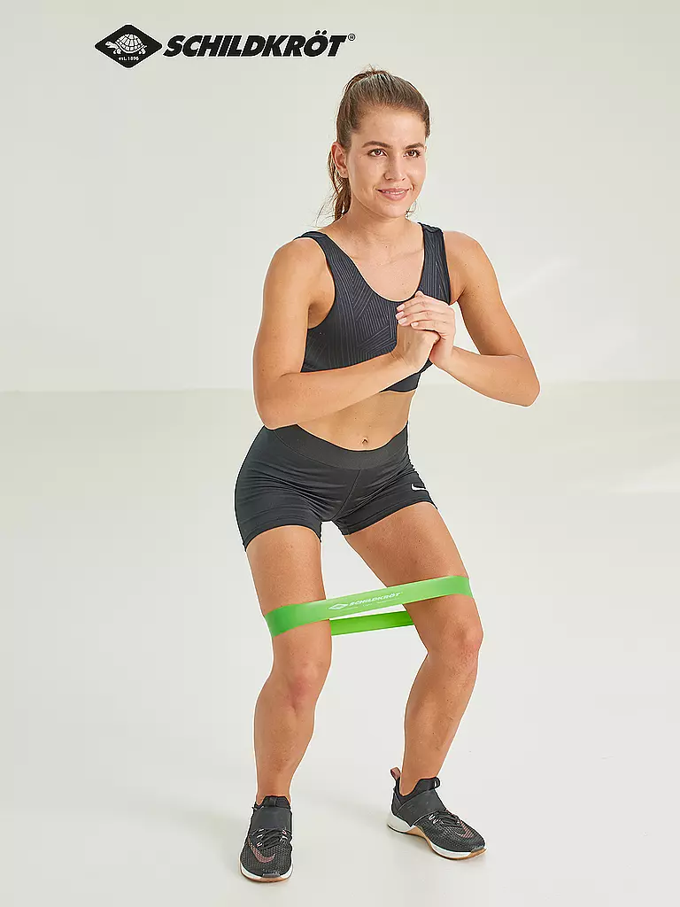 SCHILDKRÖT | Bandas de resistencia, juego de 5 con diferentes grados de dureza, incl. bolsa de transporte | Multicolor