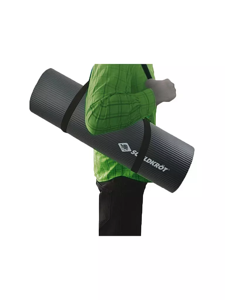 SCHILDKRÖT | Esterilla de fitness de 10 mm, gris, con correa de transporte | 