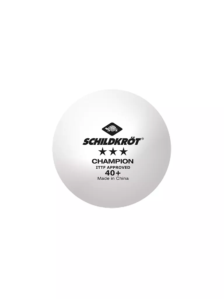 SCHILDKRÖT | Pelota de tenis de mesa 3-Star Champion ITTF 3+1 uds. BLANCO | Blanco