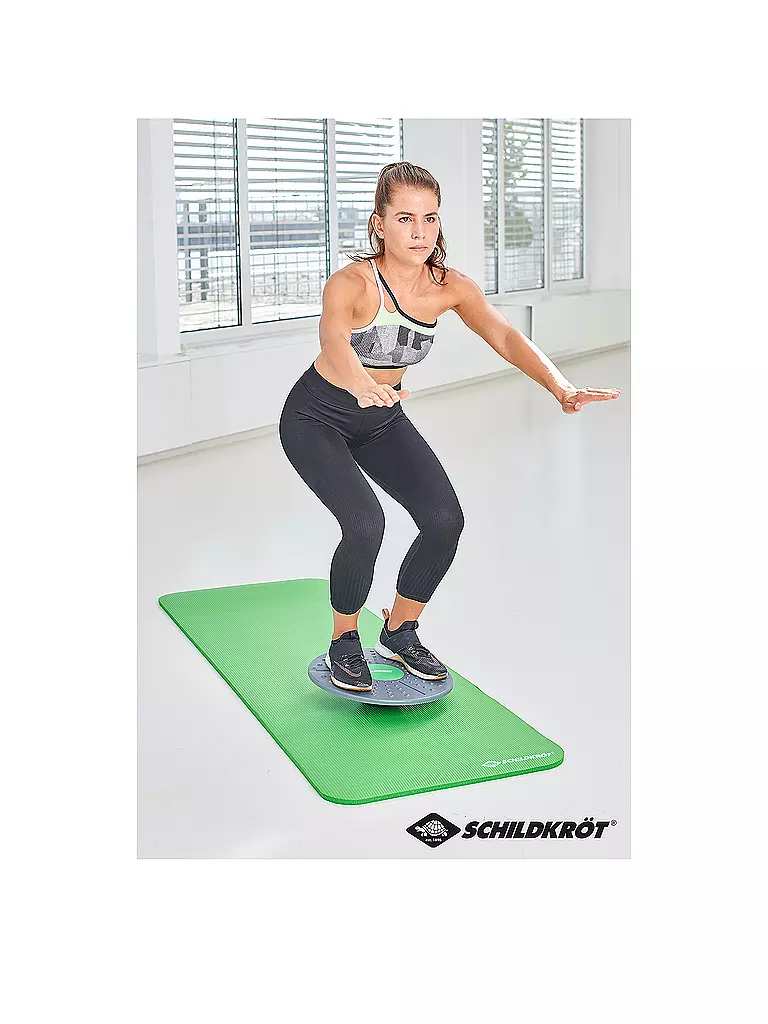 SCHILDKRÖT | Tabla de equilibrio, incl. Almohadilla antideslizante | Gris