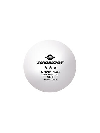 SCHILDKRÖT | Pelota de tenis de mesa 3-Star Champion ITTF 3+1 uds. BLANCO