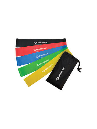 SCHILDKRÖT | Bandas de resistencia, juego de 5 con diferentes grados de dureza, incl. bolsa de transporte