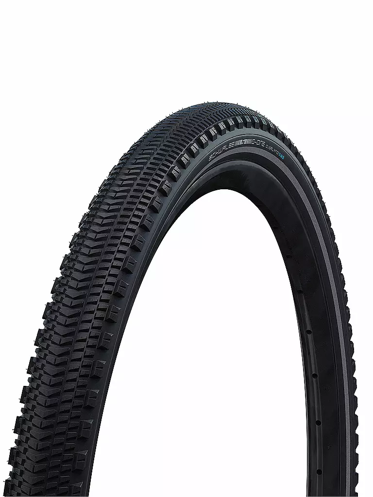 SCHWALBE | Neumático de bicicleta G-One Overland 365 40-622 con banda reflectora | Negro