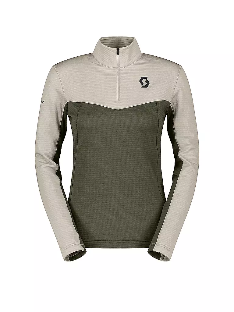 SCOTT | Camiseta interior con cremallera para mujer Defined Light | Oliva