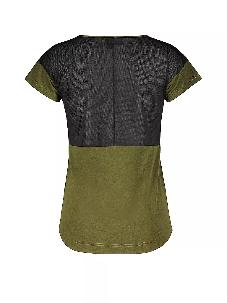 SCOTT | Damen Radshirt Trail Flow DRI SS | Verde oscuro