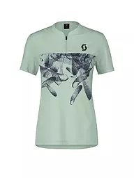 SCOTT | Maillot de ciclismo para mujer Trail Flow Zip SS | Verde claro