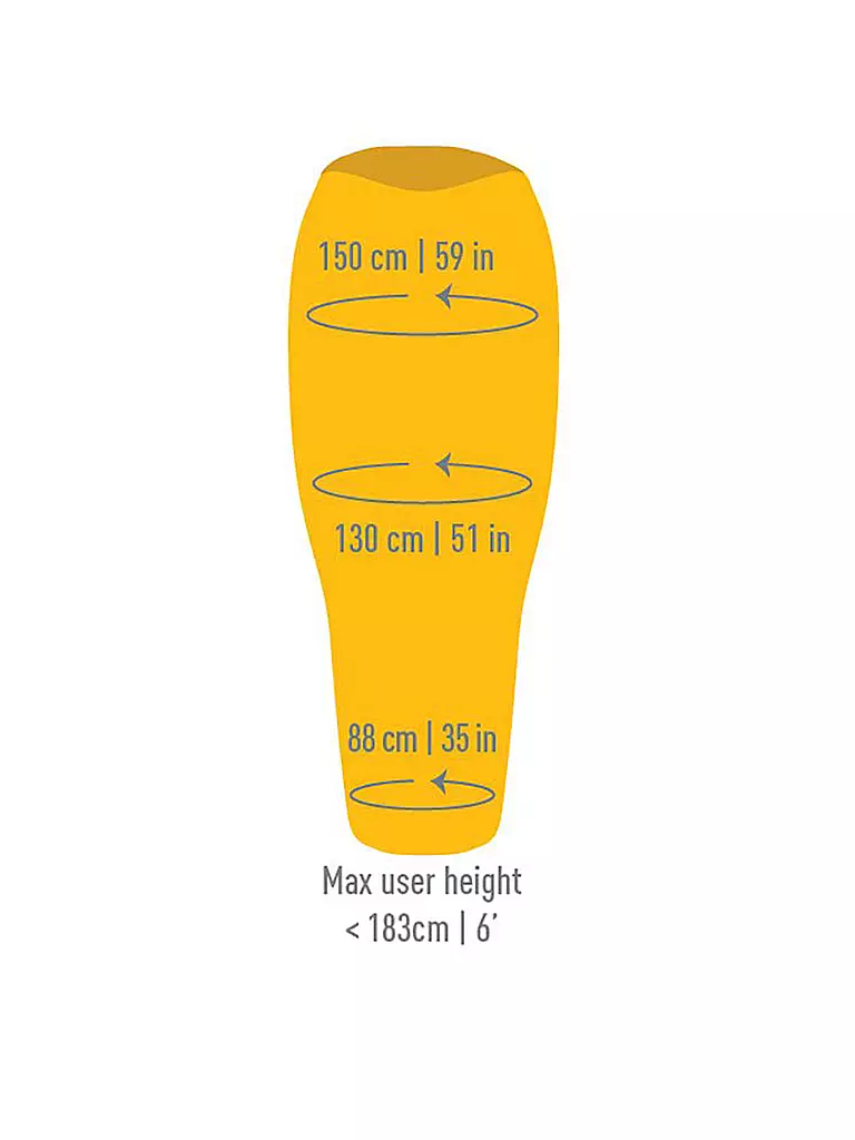 SEA TO SUMMIT | Daunenschlafsack Spark Sp0 Regular +10 °C | Amarillo