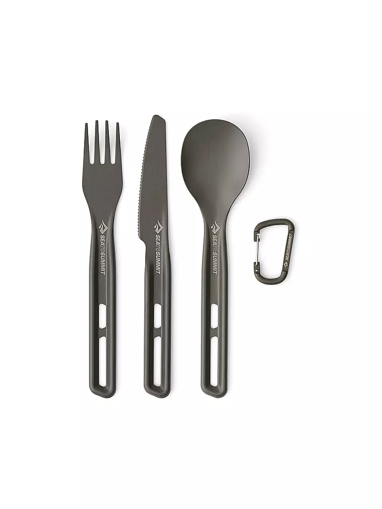 SEA TO SUMMIT | Juego de cubiertos de camping Frontier Cutlery de 3 piezas | Gris
