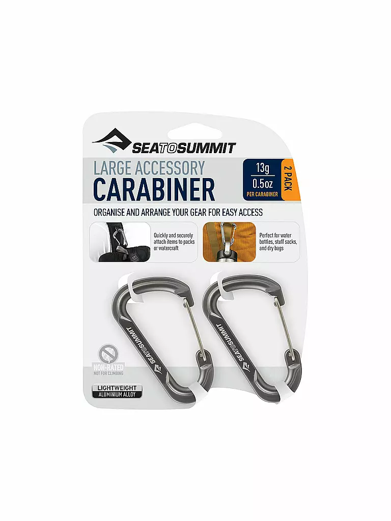 SEA TO SUMMIT | Mosquetón multifunción grande, juego de 2 | Sin color