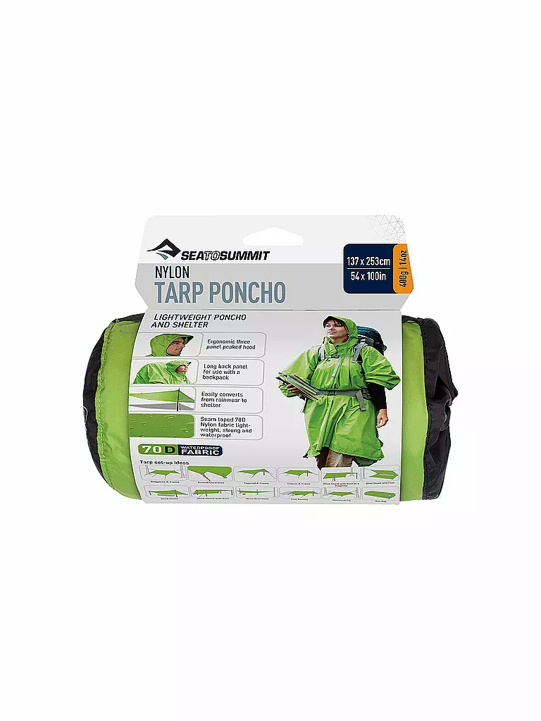 SEA TO SUMMIT | Poncho Tarp 70D Nylon | Verde