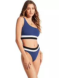SEAFOLLY | Damen Bikinihose Slice Of Splice High Rise | Azul