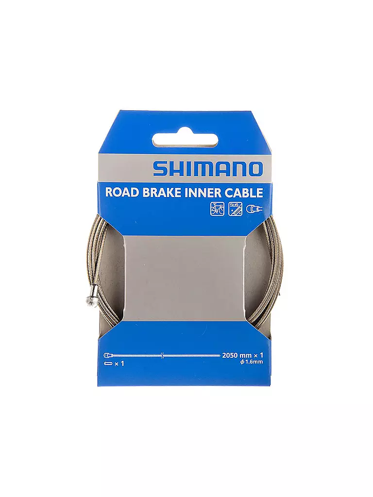 SHIMANO SB | Cable de freno de bicicleta Race 1,6x2050mm | Plata