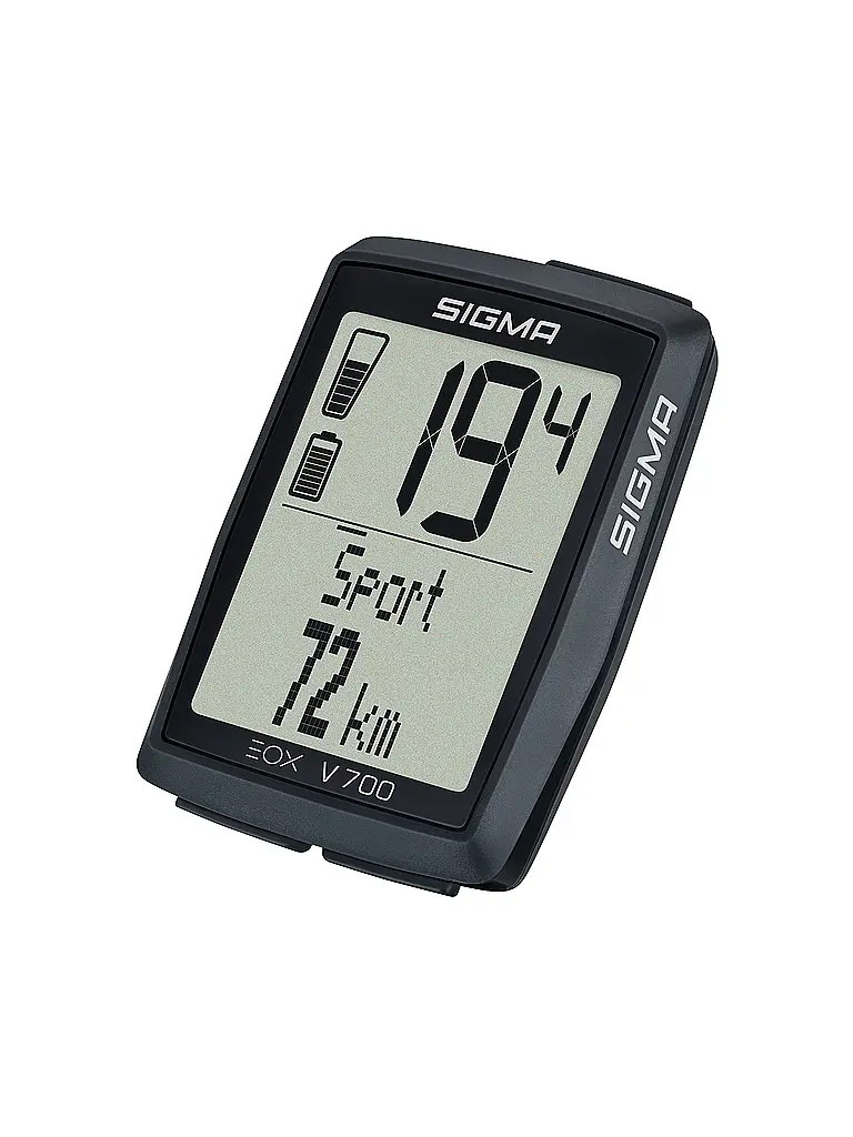 SIGMA | Ciclocomputador para bicicleta eléctrica EOX VIEW 700 Standard | Negro