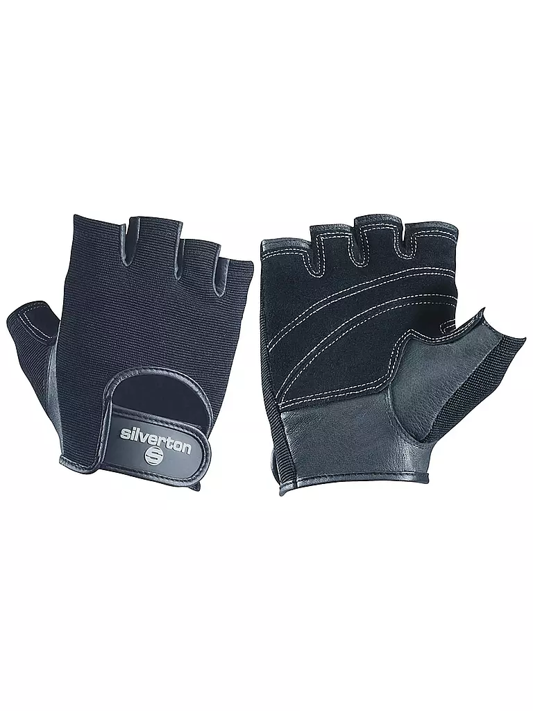 SILVERTON | Guantes de levantamiento de pesas de fitness para hombre Comfort | Negro