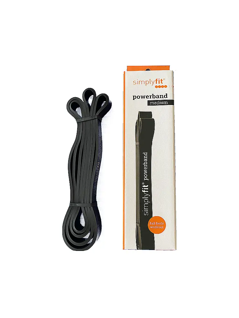 SIMPLY FIT | Banda de entrenamiento Power Band negra mediana | 