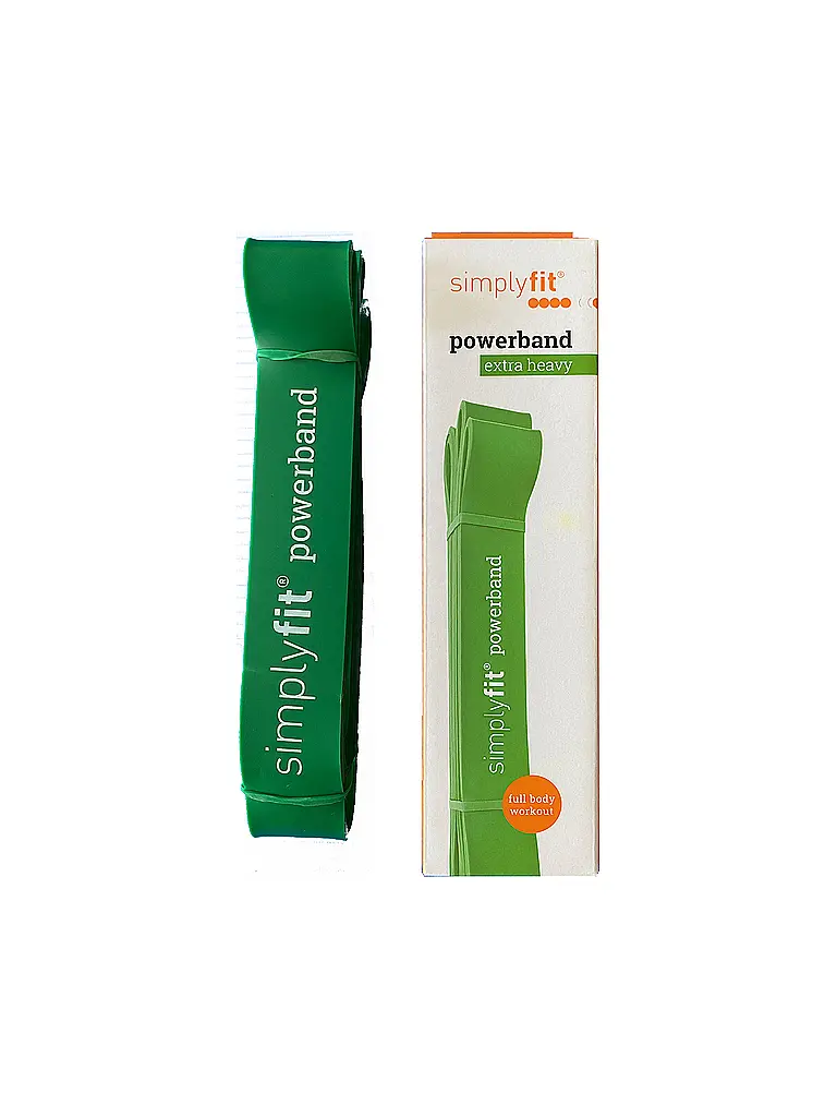 SIMPLY FIT | Banda de entrenamiento Power Band verde extra fuerte | 