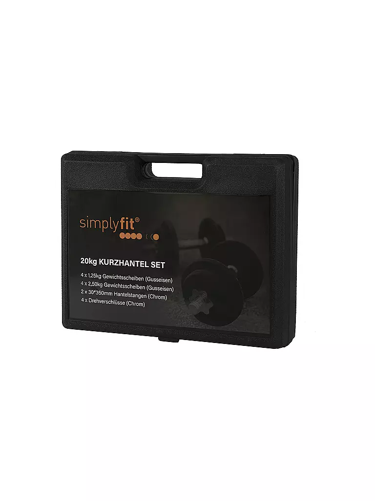 SIMPLY FIT | Set de mancuernas de 20 kg | Negro