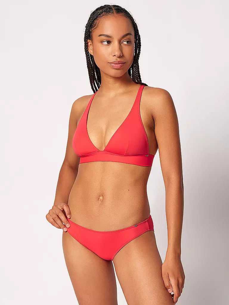 SKINY | Top de bikini triángulo para mujer con almohadillas extraíbles | Coral