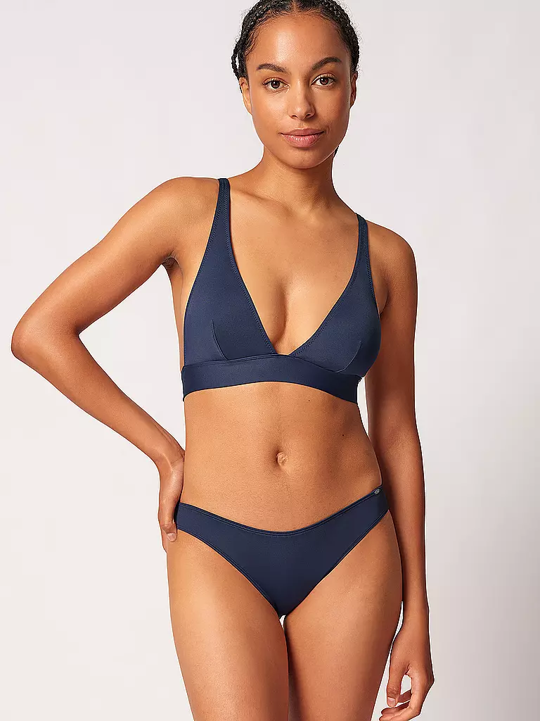 SKINY | Top de bikini triángulo para mujer con almohadillas extraíbles | Azul oscuro