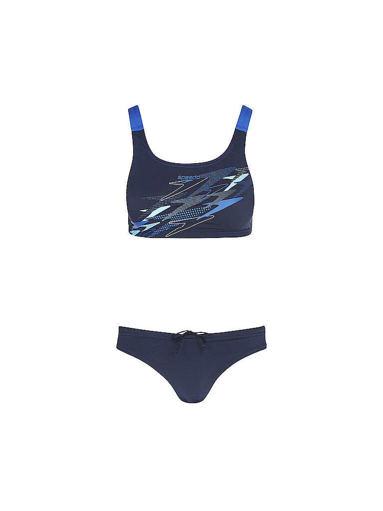 Bikini de mujer Medley Logo V-Back azul oscuro 36