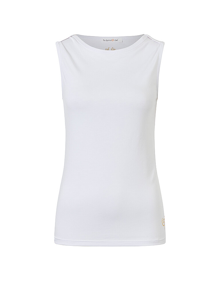 Tank de yoga de bambú para mujer blanco L