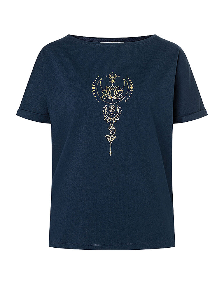 Camiseta de yoga para mujer Eka Padma azul oscuro XS