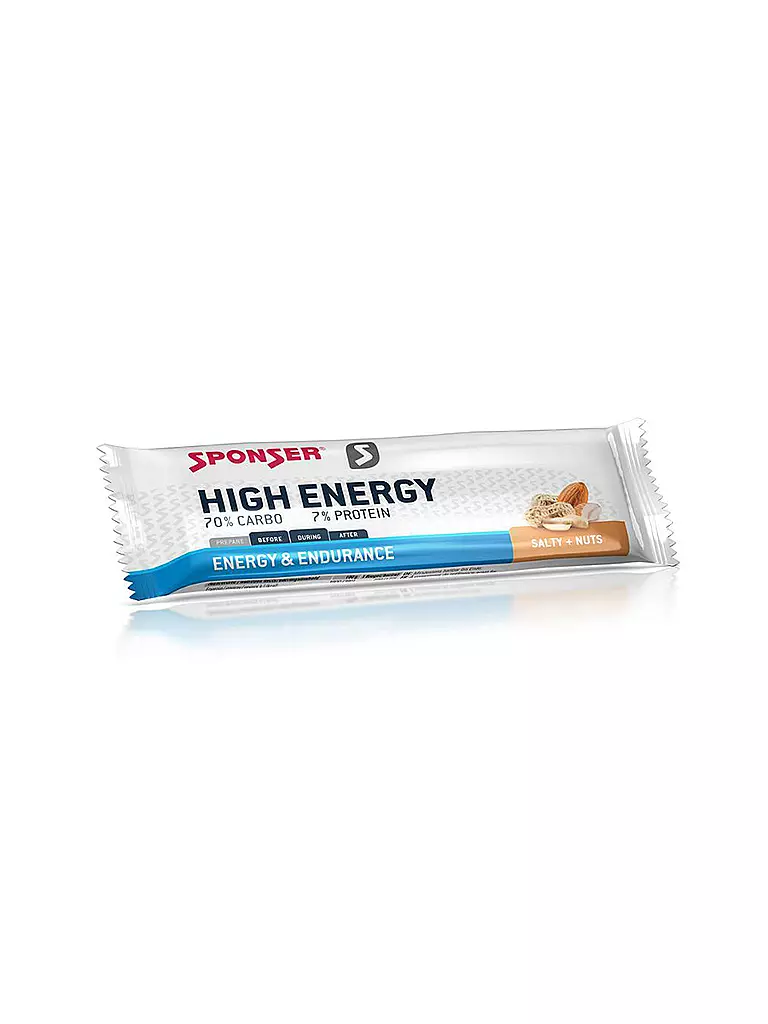 SPONSER | Barrita energética High Energy salty & Nuts, barrita de 45 g | Multicolor
