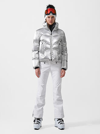 SPORTALM | Chaqueta de esquí de plumón para mujer con un moderno aspecto metálico