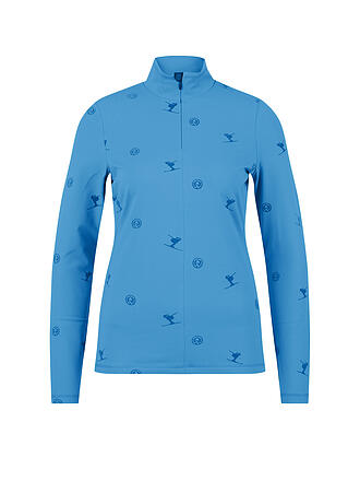 SPORTALM | Camiseta interior con cremallera para mujer con estampado flocado integral