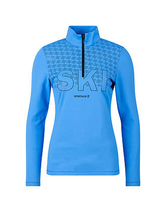 SPORTALM | Camiseta interior con cremallera para mujer con un llamativo estampado de lámina