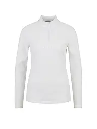 SPORTALM | Camiseta interior con cremallera para mujer de tejido polar fino | Blanco