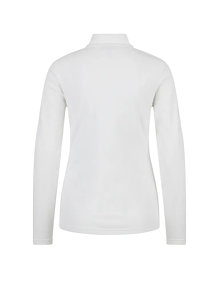 SPORTALM | Camiseta interior con cremallera para mujer de tejido polar fino | Blanco