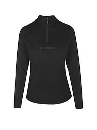 SPORTALM | Camiseta térmica de esquí con cremallera y forro polar para mujer | Negro