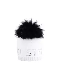SPORTALM | Damen Mütze mit Kunstpelz-Bommel | Blanco