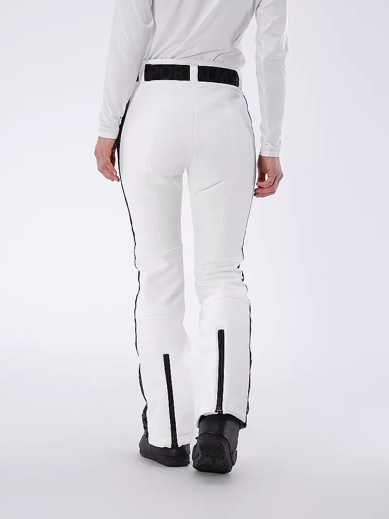 SPORTALM | Damen Ski  Softshell-Hose mit Gürtel | Blanco