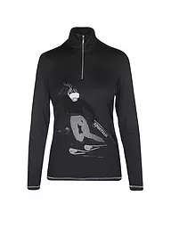 SPORTALM | Damen Unterzieh Zipshirt mit Motiv | Negro