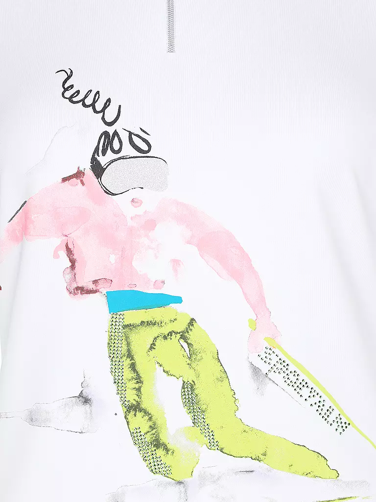 SPORTALM | Damen Unterzieh Zipshirt mit Motiv | Blanco