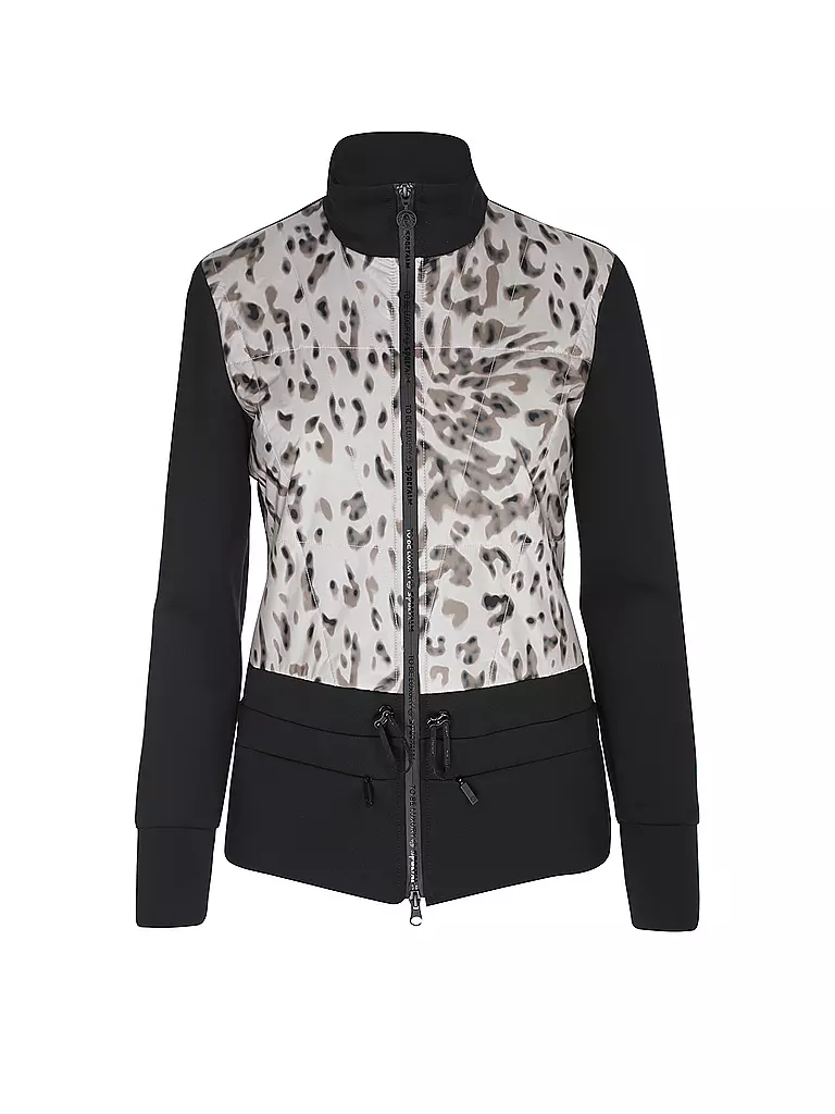SPORTALM | Damen Unterziehjacke mit Leo-Dessin  | Negro