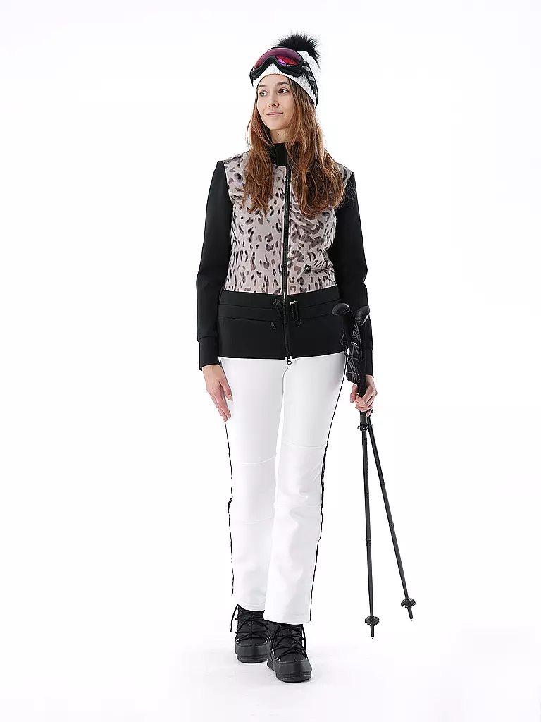 SPORTALM | Damen Unterziehjacke mit Leo-Dessin  | Negro