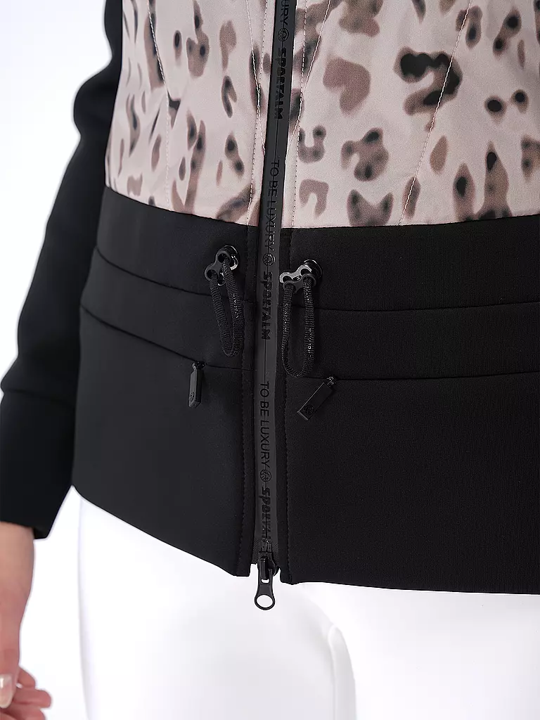 SPORTALM | Damen Unterziehjacke mit Leo-Dessin  | Negro