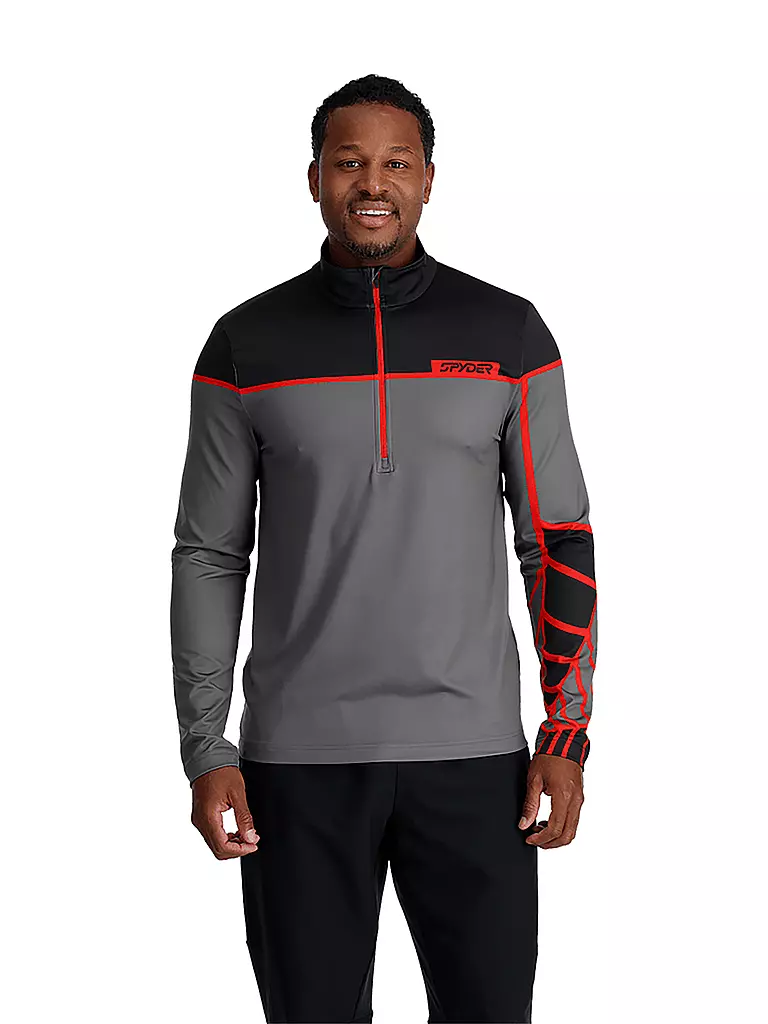 SPYDER | Camiseta interior con cremallera Capitol para hombre | Gris