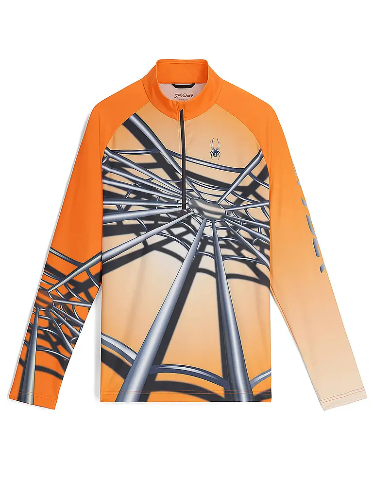 SPYDER | Camiseta interior con cremallera Legacy para hombre | Naranja