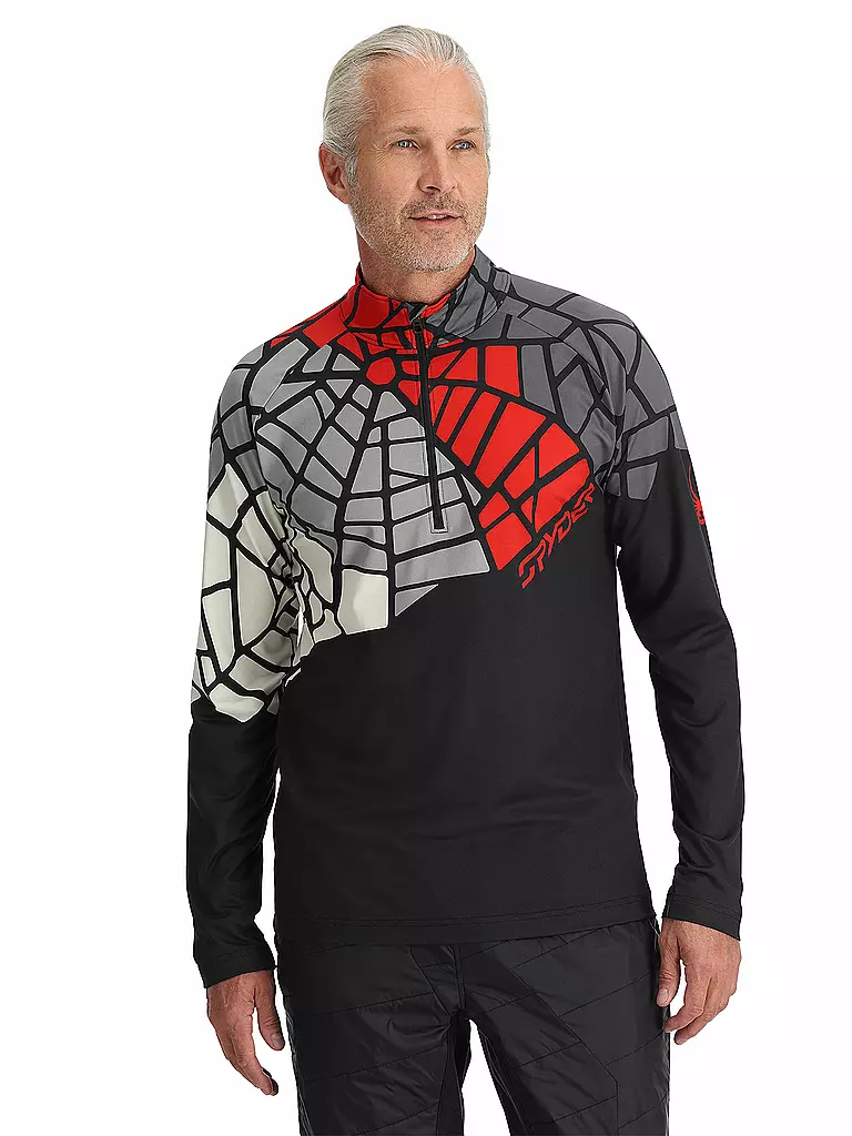SPYDER | Camiseta interior con cremallera Legacy para hombre | Negro